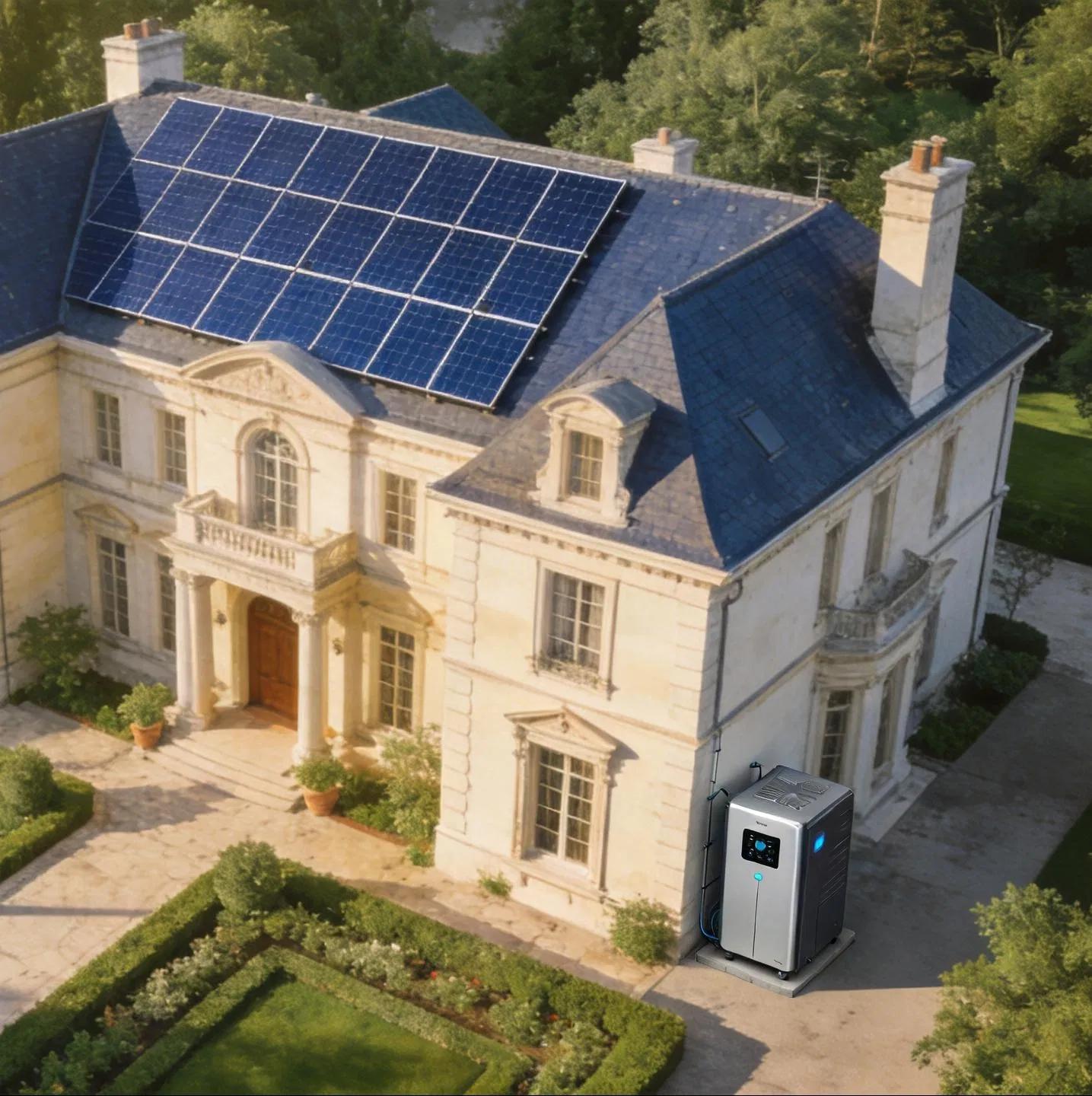 20kwh Casa de Microred Independiente con Sistema Solar, Inversor y Baterías de Almacenamiento (Sistema de Energía Solar Solo)