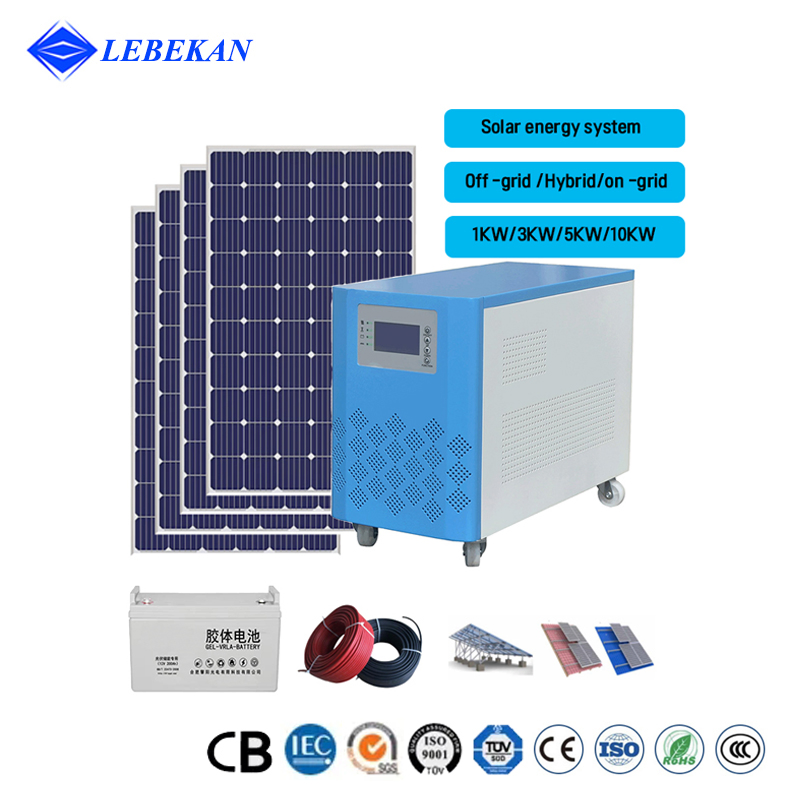 Mejor Precio para Sistema de Energía Solar para el Hogar 5kw 10kw Controlador MPPT Batería de Gel Electricidad Gratis Kit de Panel Solar Fuera de la Red