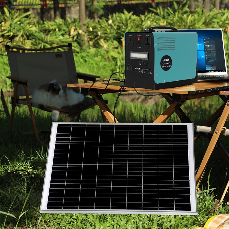 500W 1000W estación de energía solar portátil fuera de la red sistema de energía solar de emergencia carga rápida esencial para viajes al aire libre