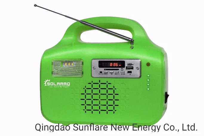 Sistema de Iluminación Portátil de Energía Solar FM Radio/MP3/Supporting Ventilador 10W para Áreas Remotas