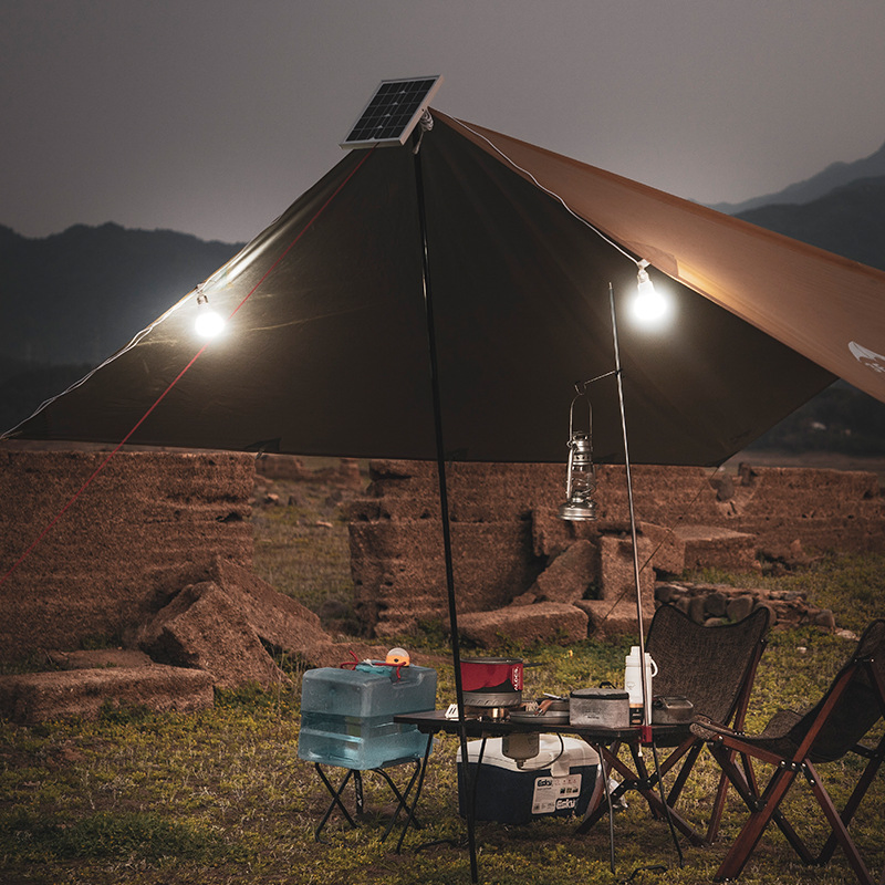 Sistema de Iluminación LED Solar para Camping, Bombilla Portátil, Generación de Energía Exterior, Emergencia