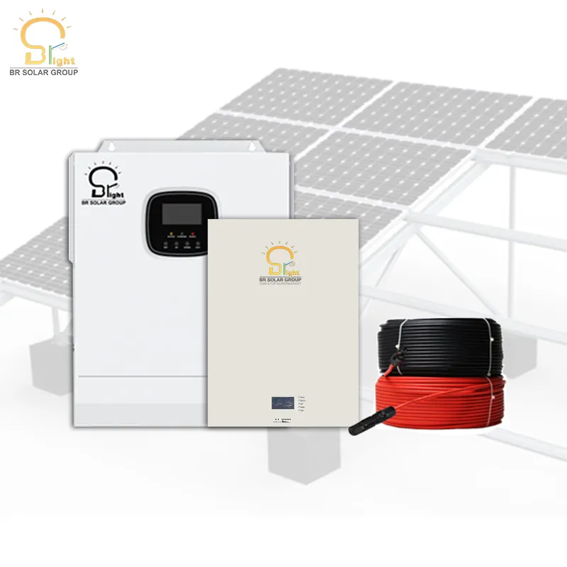 5kw 10kw15kw Sistema Completo Híbrido Solar Fotovoltaico de Almacenamiento de Baterías Fuera de la Red