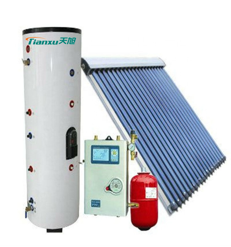 Sistema de calefacción por bombeo de agua caliente con colector solar indirecto fácil de instalar