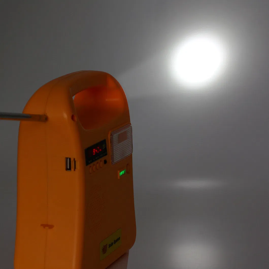 Kit de luz solar portátil para hogar solar fuera de la red para interiores y exteriores