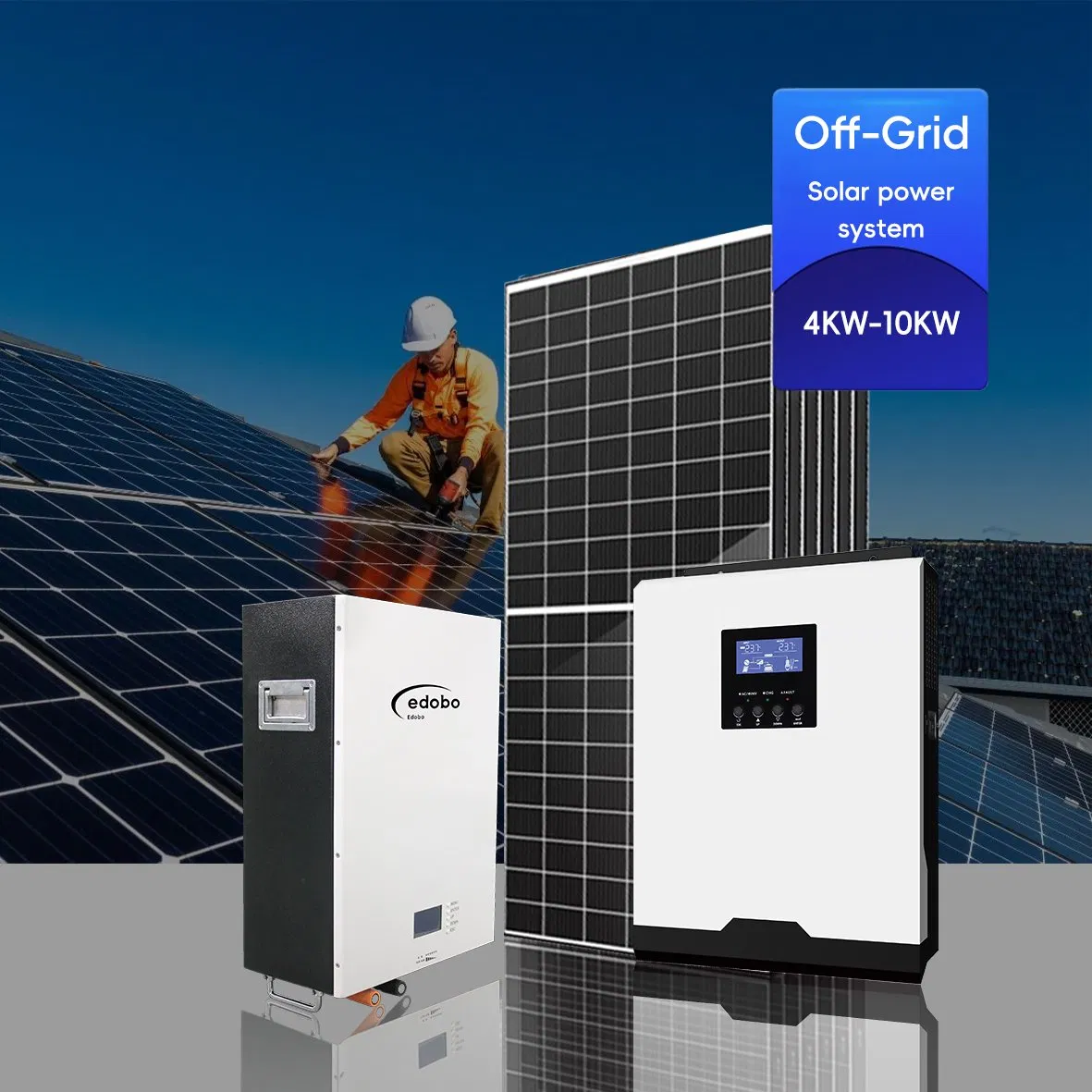 Sistema de Energía Solar Híbrido Residencial Fuera de la Red 3kw 10kw 20kw