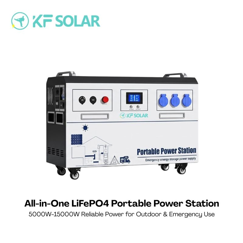 Generador Solar Todo en Uno Kf Sistema de Energía Solar Portátil LiFePO4 Litio para Uso Fuera de la Red