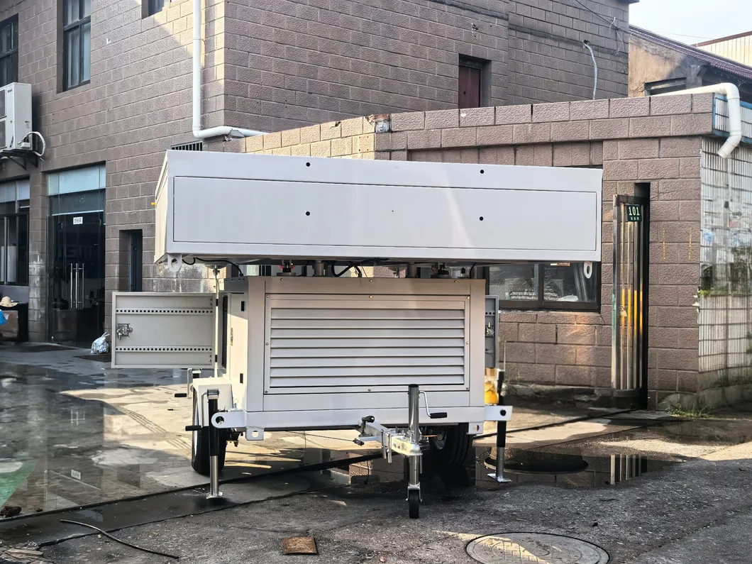 Sistema de Almacenamiento de Energía Solar Remolcable 5000W Inversor 60kwh Capacidad para Áreas Remotas