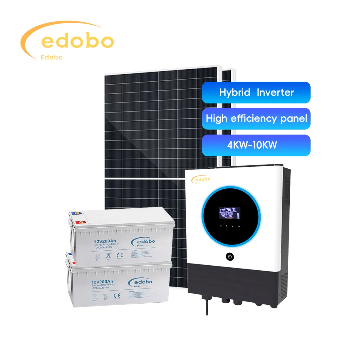 5kw/8kw/10kw Kits de paneles solares baratos híbridos de alta eficiencia para red y fuera de red
