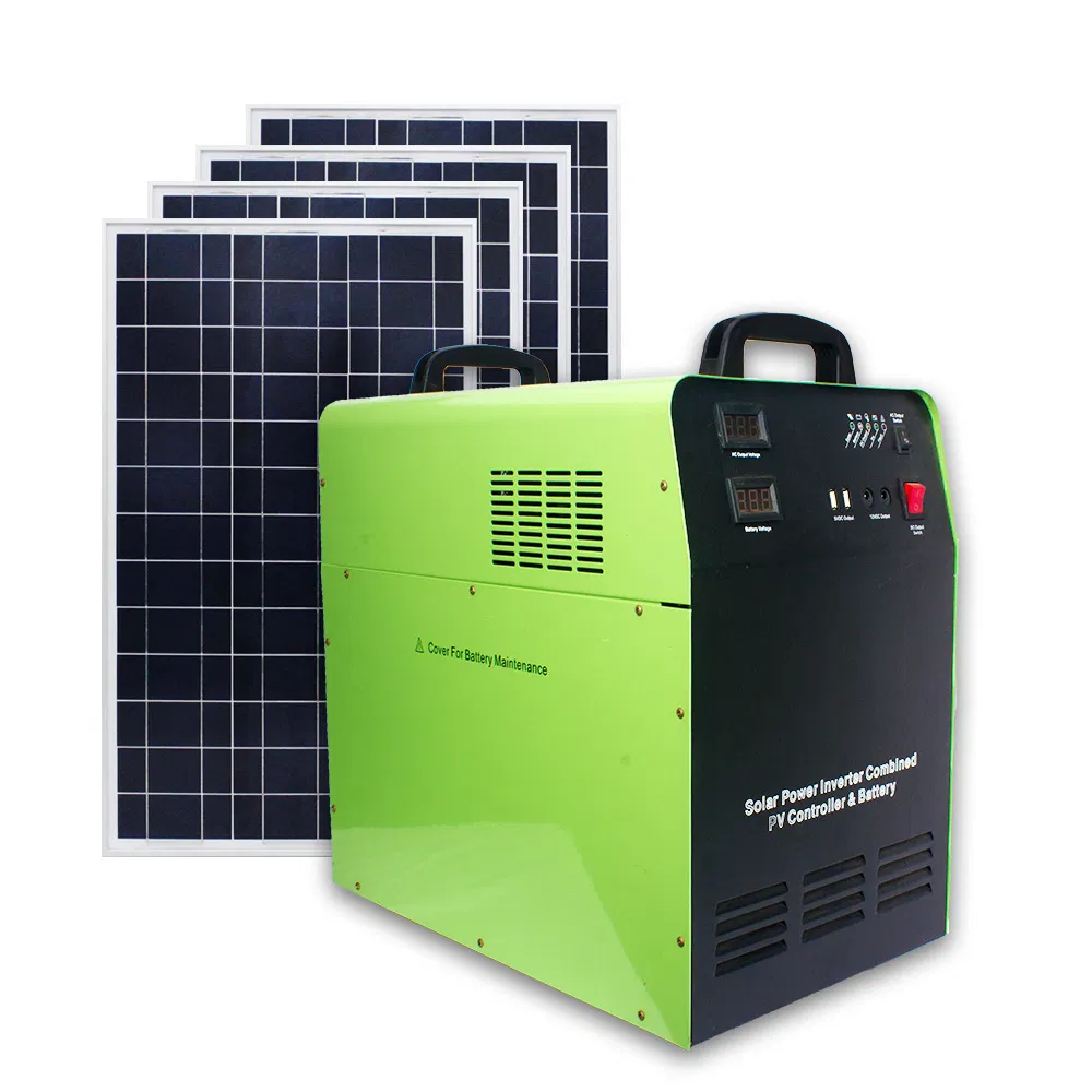 500W Sistema de Energía Solar Portátil Fuera de la Red con 100ah Batería