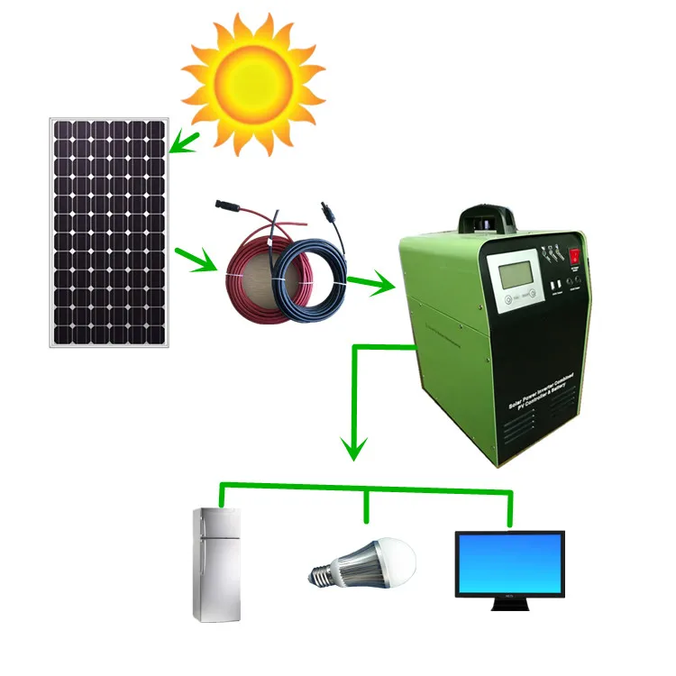 500W Sistema de Energía Solar Portátil Fuera de la Red con 100ah Batería