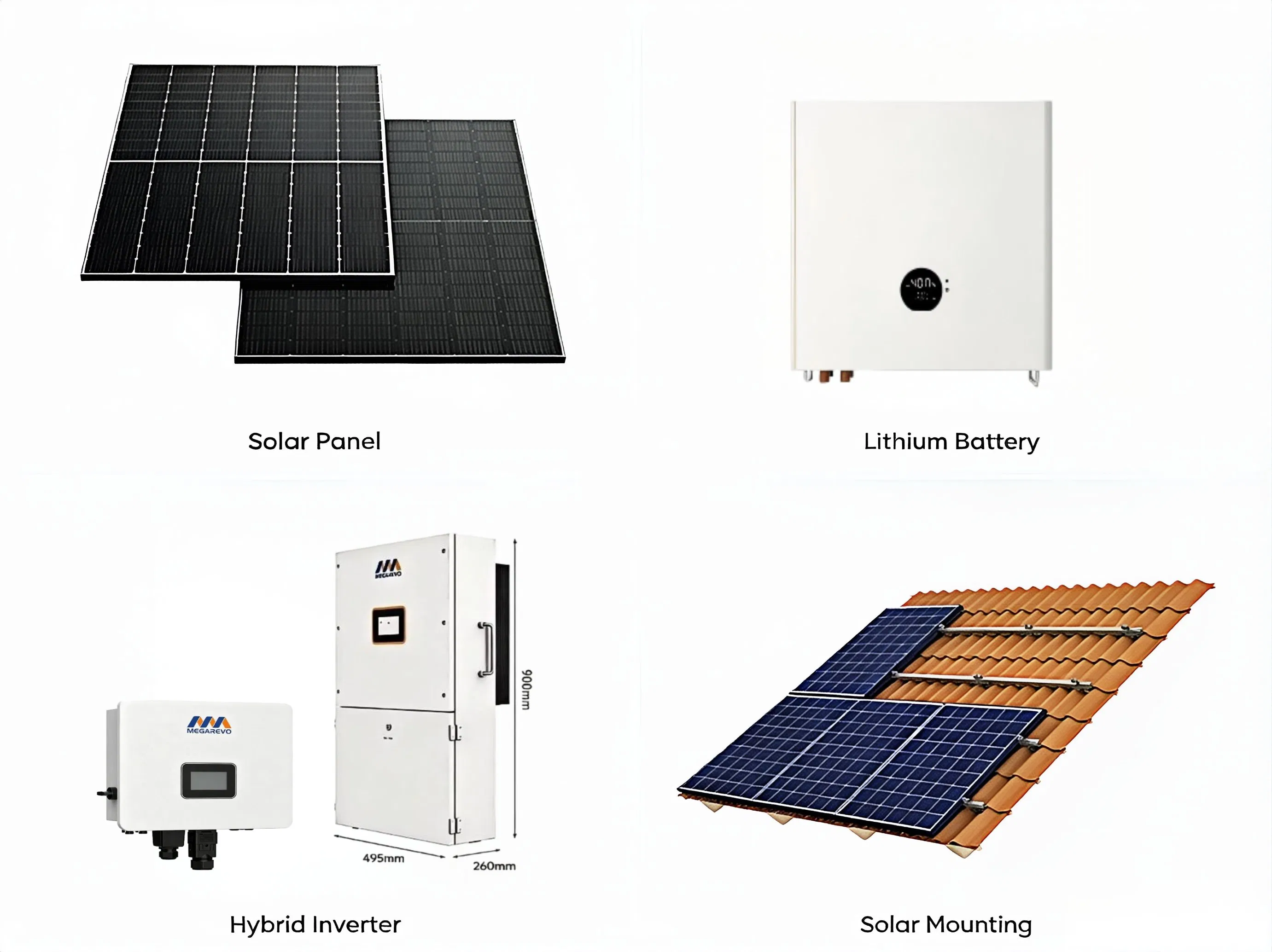 >1000mAh 48V Voltaje Nominal Respaldo de Energía de Emergencia 48V/51.2V Sistema de Almacenamiento Solar Híbrido