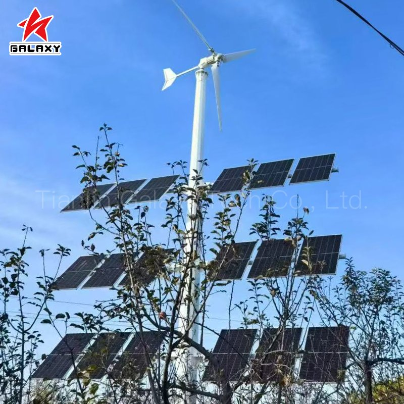Sistema de Energía Híbrido Eólico Solar Fuera de la Red 5kw 10kw 20kw 30kw con Generador de Imán Permanente de Tres Fases para Áreas Remotas