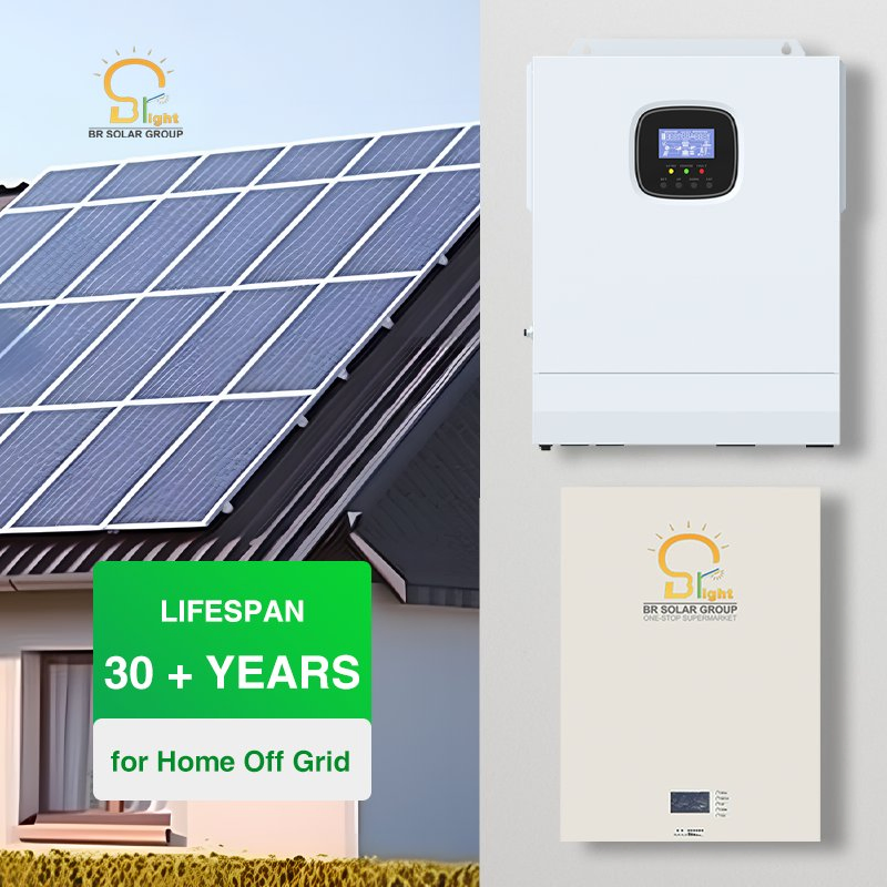 5kw 8kw 10kw 15kw 20kw 30kw 40kw sistema de iluminación solar portátil fuera de la red con panel de energía y batería de litio