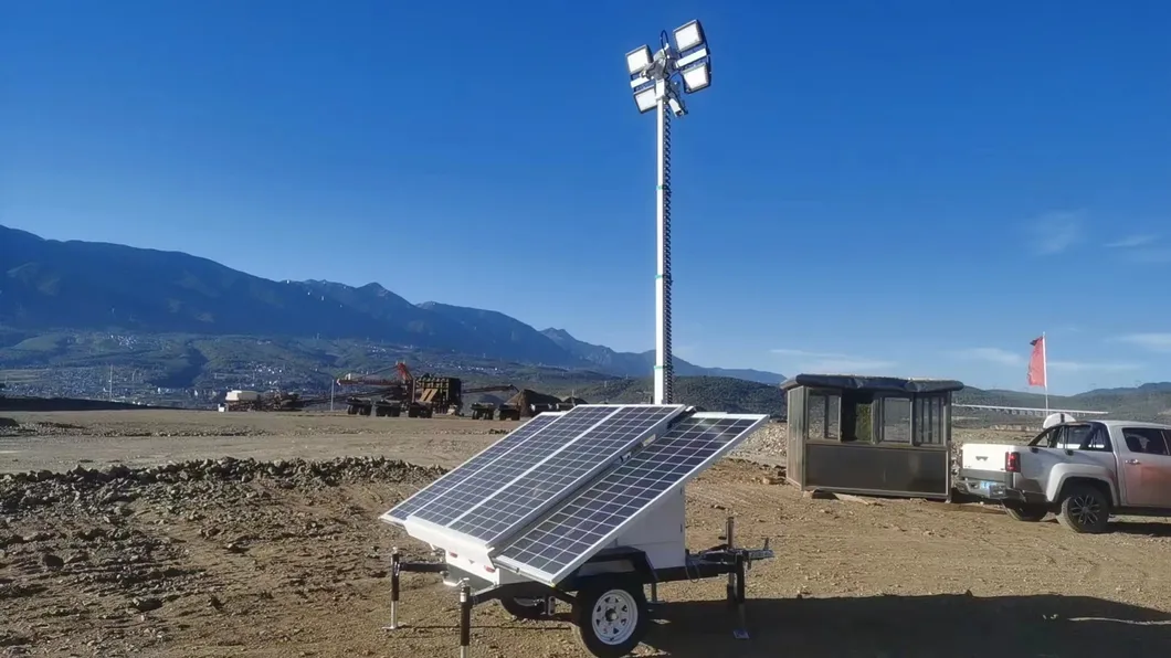 Sistema de Almacenamiento de Energía Solar Remolcable 5000W Inversor 60kwh Capacidad para Áreas Remotas