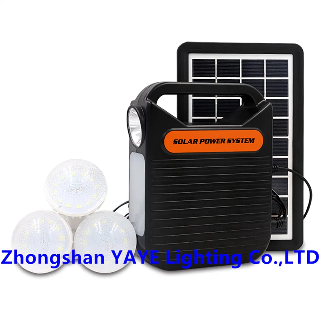 Sistema de luz solar para el hogar con radio FM y altavoz
