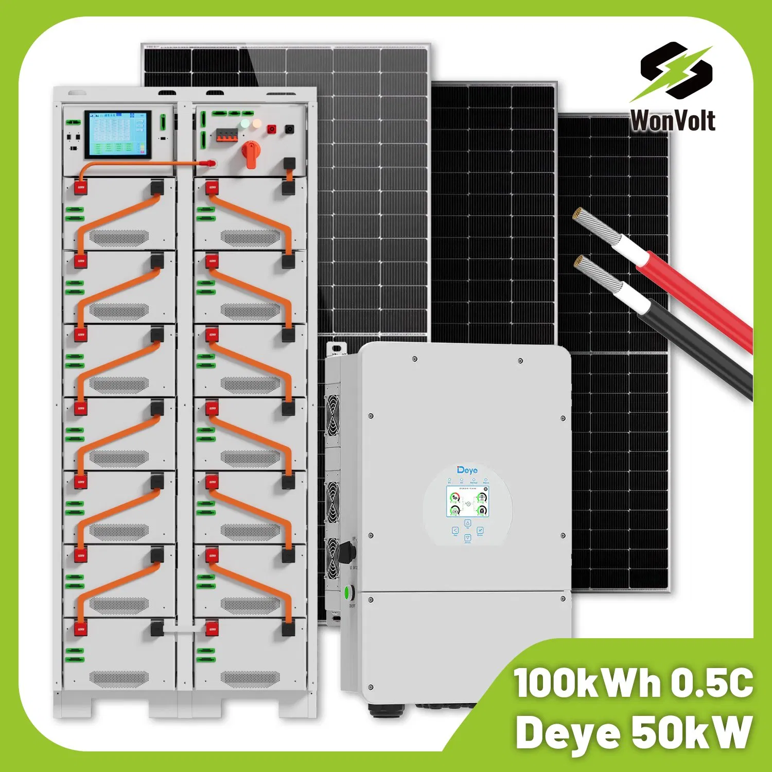 Nuevo Comercial 40kw 50kw 60kw Sistema de Almacenamiento de Energía 100kwh Sistema de Almacenamiento de Energía Solar Fuera de la Red para Uso en el Hogar