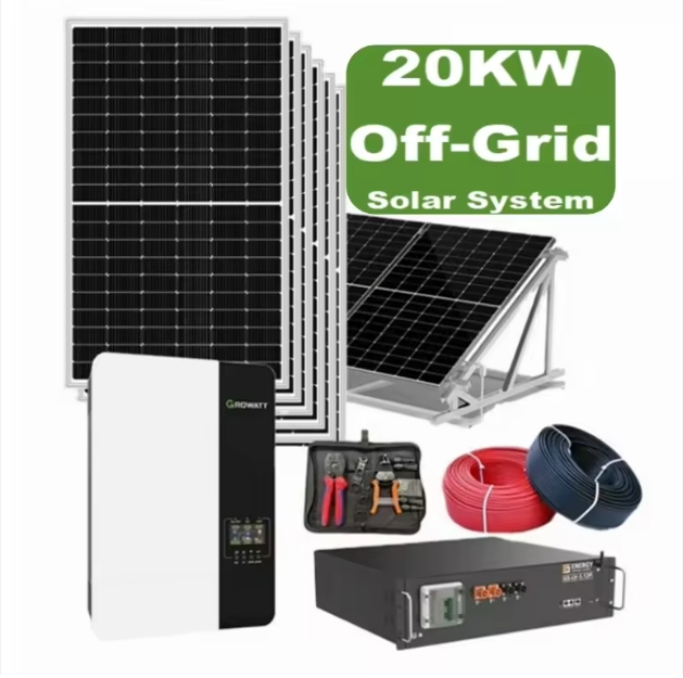 Sistema Completo de Energía Solar 10kw 15kw 20kw 25kw 30kw 35kw 40kw 50kw sistema solar fuera de la red para uso doméstico, comercial e industrial