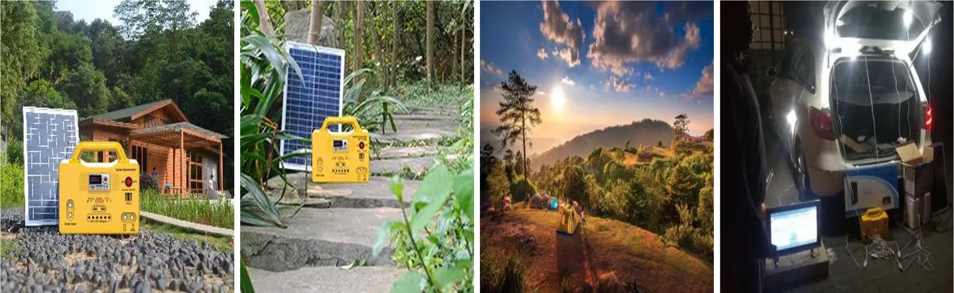Kit solar off-grid completo 10W-50W con accesorios, bombillas LED incluidas