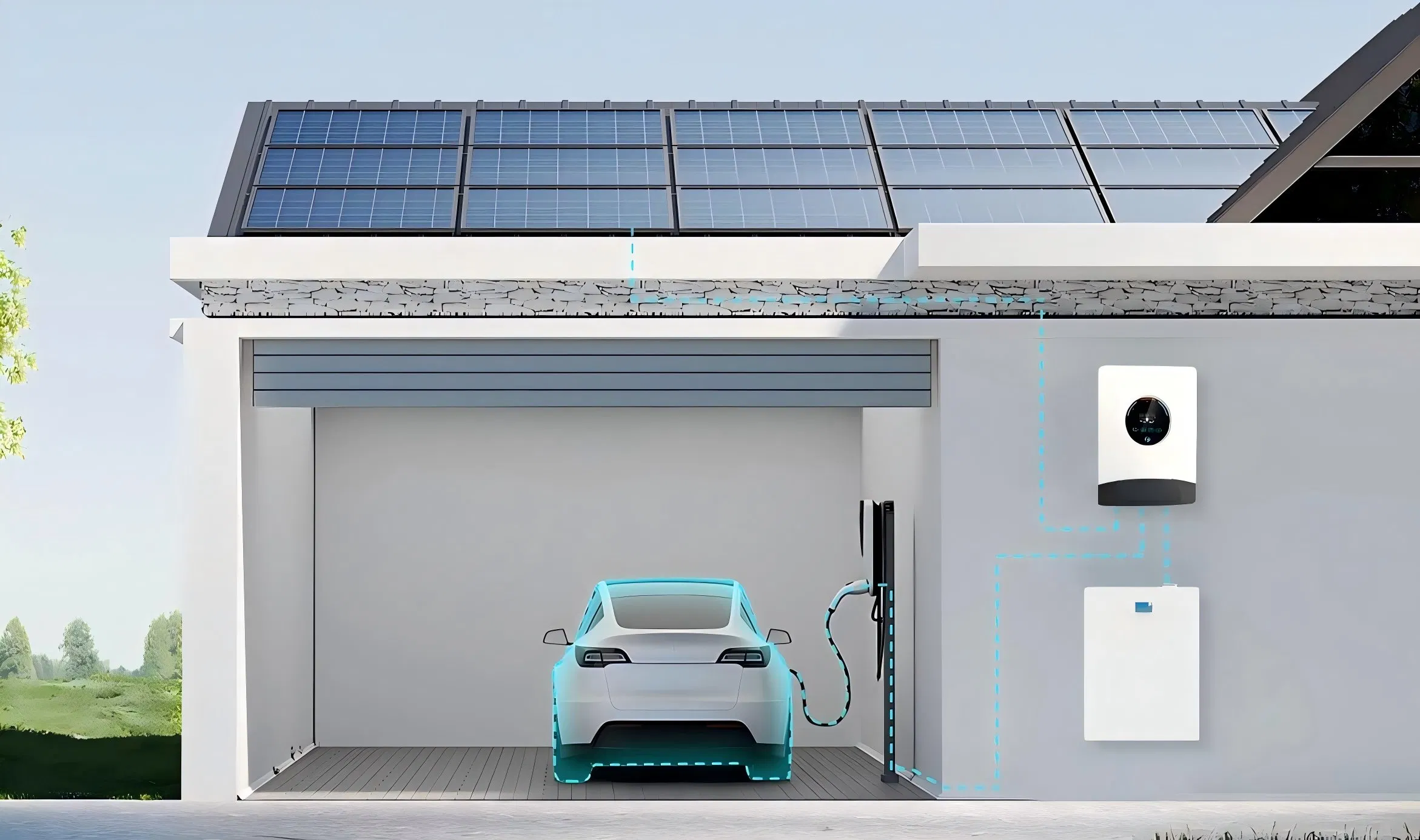 6kw 10kwh Sistema Integrado de PV&Eess con Panel Solar Mono &amp; LFP (LiFePO4) Kits de Almacenamiento de Energía para Residencial, Comercial, Fuera de la Red, Híbrido