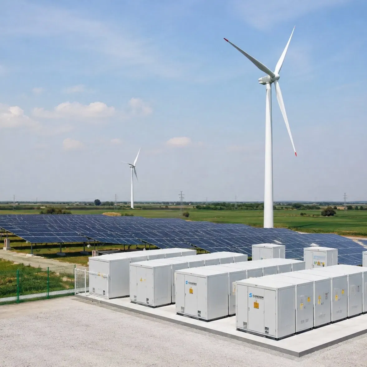 1MW-10MW Sistema de Almacenamiento de Energía con Baterías de Viento y Solar Integrado Fuera de la Red para Granjas, Minería y Áreas Remotas