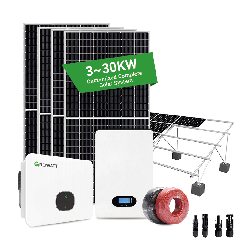 30kw Sistema Solar Completo Fuera de la Red 5kw 10kw 15kw 20kw Sistema Solar Comercial de Batería Fuera de la Red 10kVA Sistema de Energía Solar Todo en Uno para el Hogar