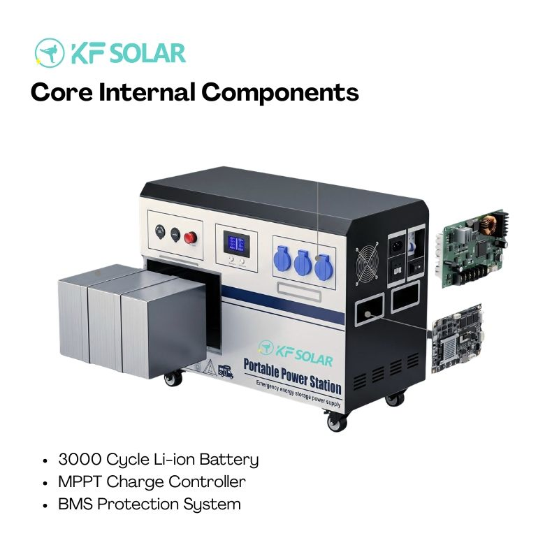 Generador Solar Todo en Uno Kf Sistema de Energía Solar Portátil LiFePO4 Litio para Uso Fuera de la Red