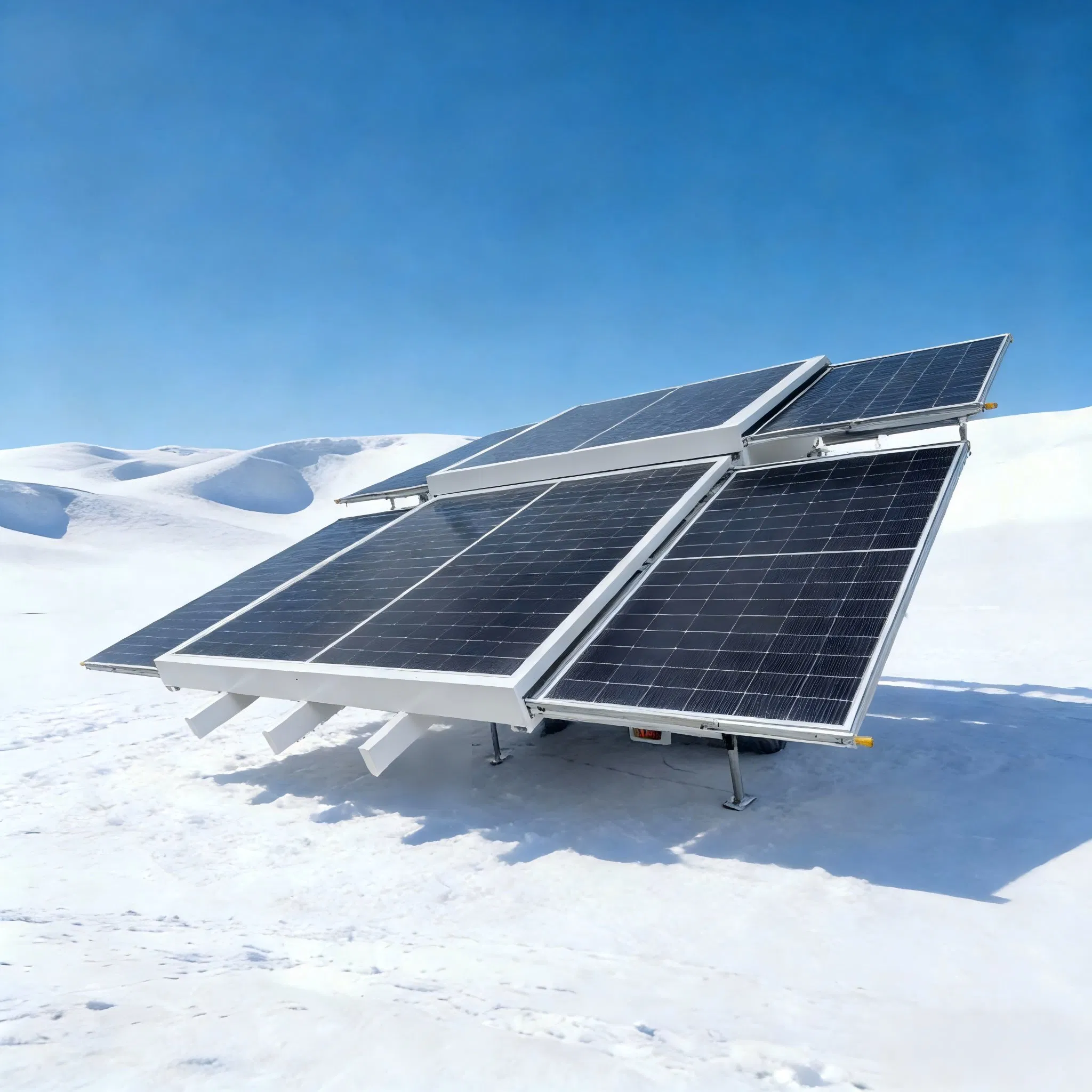 Sistema de Almacenamiento de Energía Solar Remolcable 5000W Inversor 60kwh Capacidad para Áreas Remotas