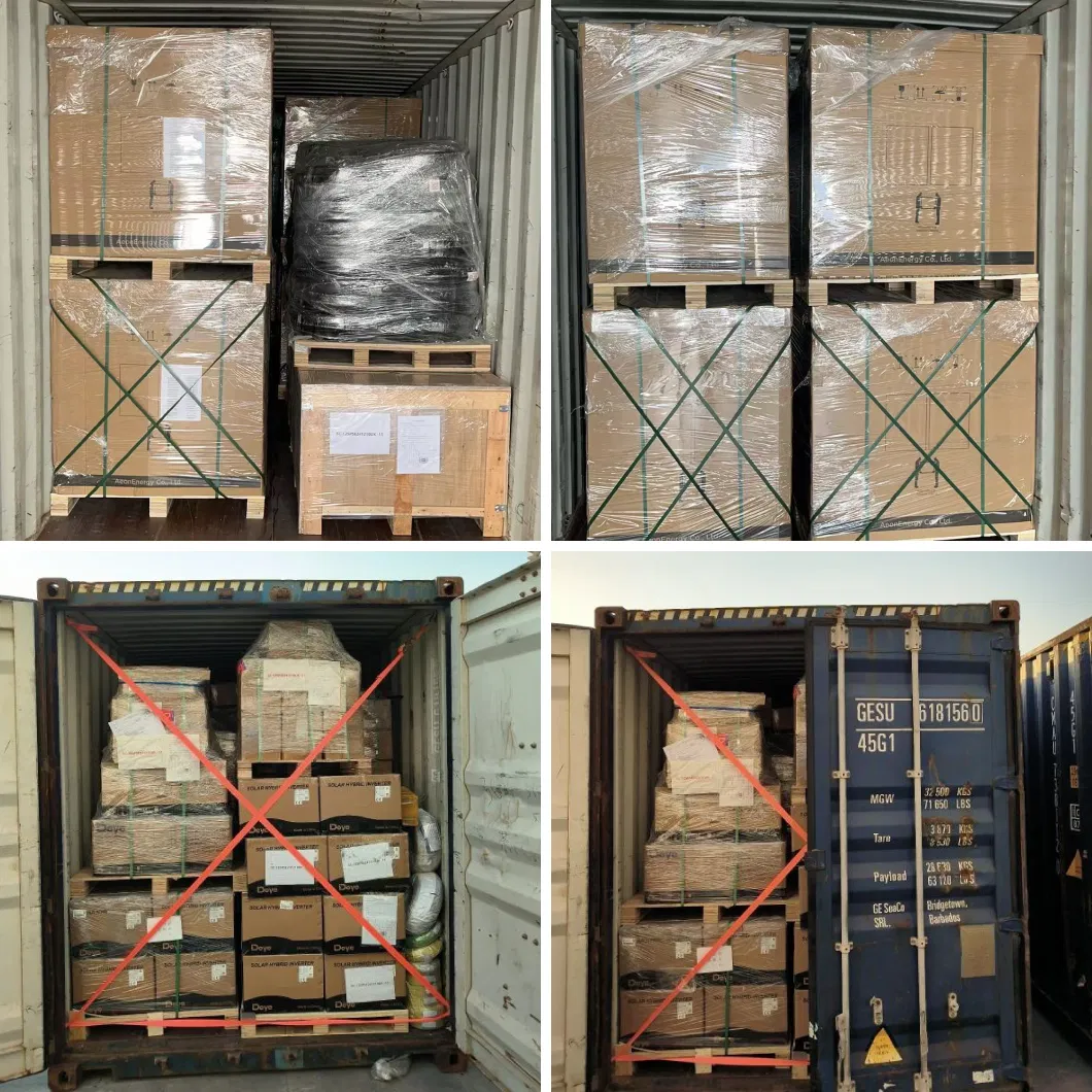Empaquetado y entrega del Sistema Solar Híbrido Bess Containerizado
