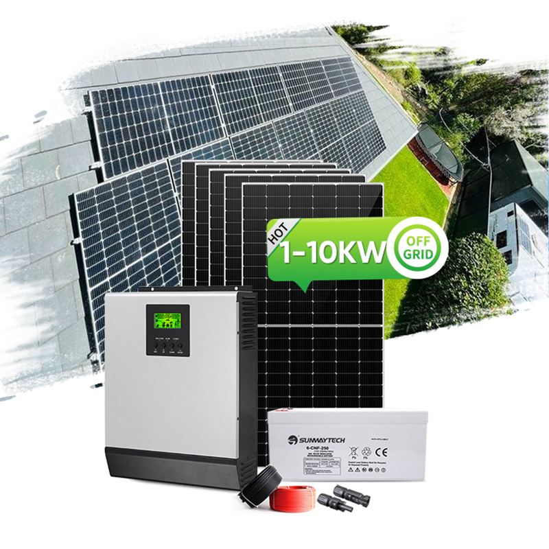 Kit de energía solar portátil para iluminación en casa fuera de la red renovable 3kw inverter