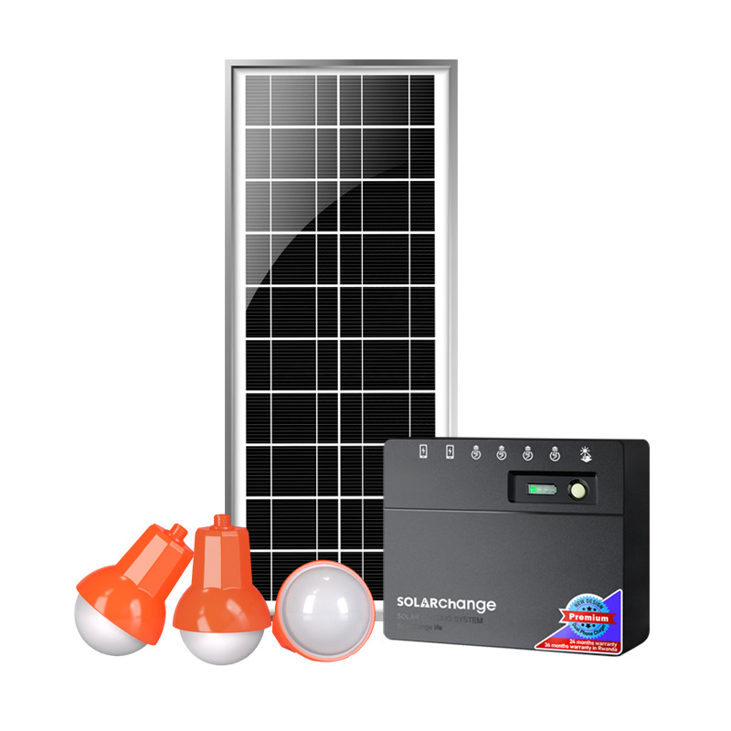 Sistema de Iluminación Solar Portátil Certificado Verasol con Linterna de Radio y 4 Bombillas para Acampar y Energía de Emergencia (SC-810)