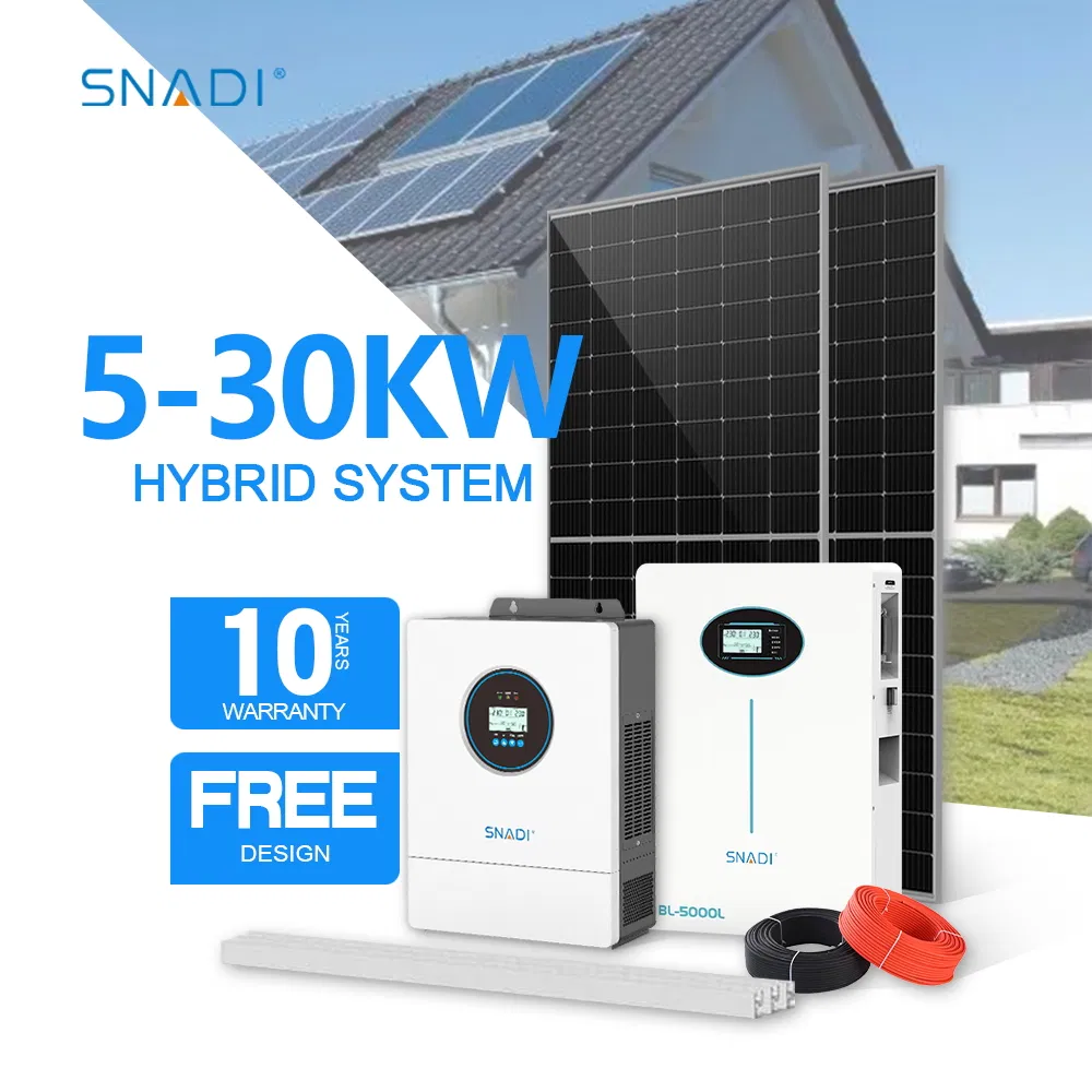 5kw 8kw 10kw Kit Solar para el Hogar Sistema de Energía Solar Híbrido Fuera de la Red