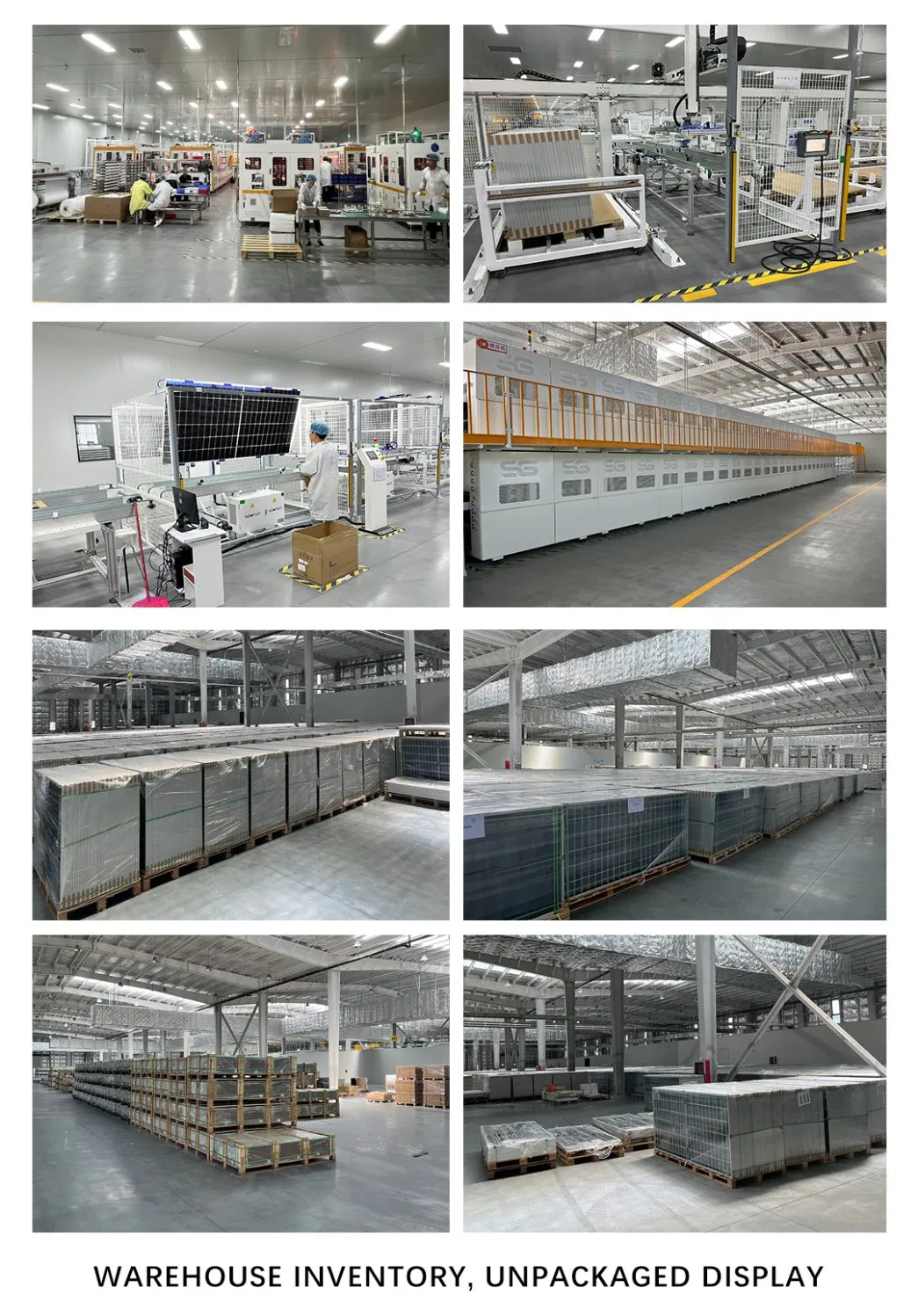 Instalaciones de la fábrica y existencias del producto