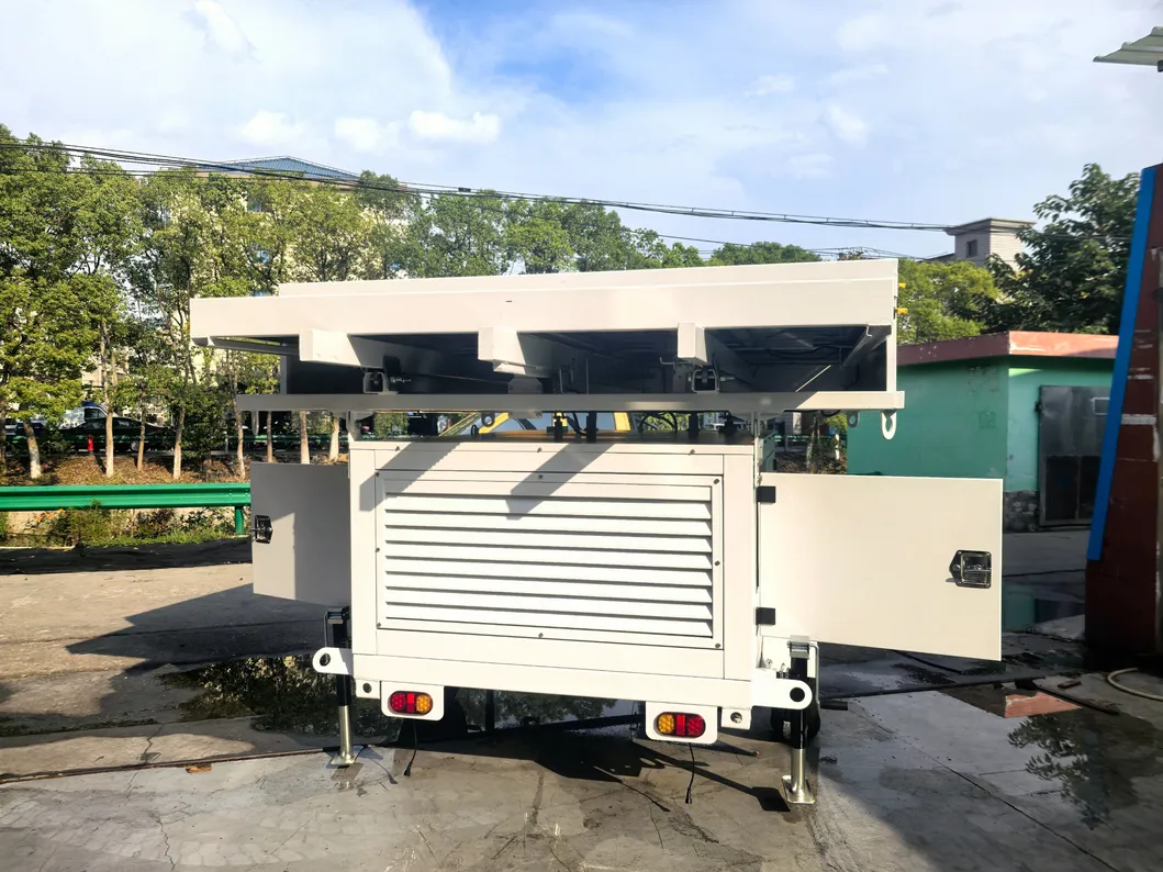 Sistema de Almacenamiento de Energía Solar Remolcable 5000W Inversor 60kwh Capacidad para Áreas Remotas