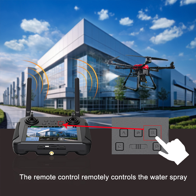 Dron autónomo de limpieza a presión con sistema de agua de alta presión para limpieza exterior