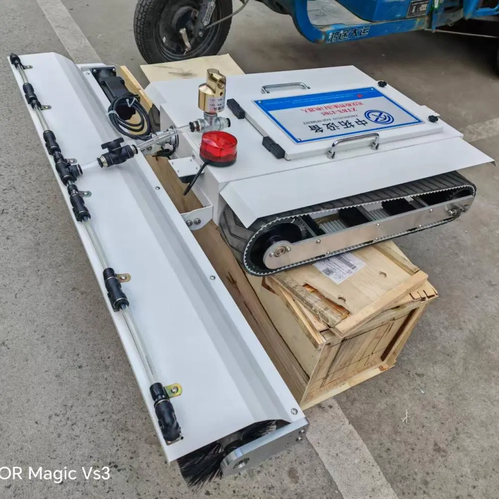 Sistema de limpieza automática de paneles solares con limpiador crawler control remoto