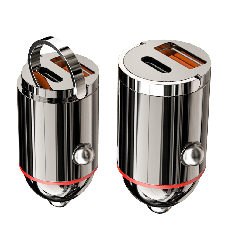 شاحن سيارة سريع الشحن بمنافذ مزدوجة 100W USB 12V مع ولاعة سجائر OEM