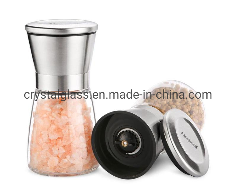 وعاء زجاجي لطحن الفلفل الحار والأعشاب واهتزاز التوابل 150ml