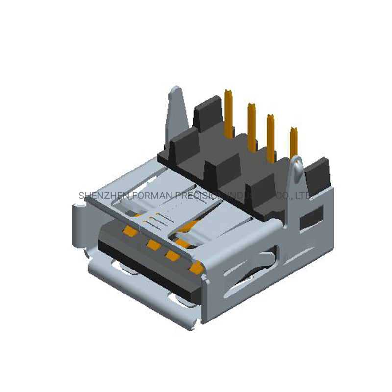 موصلات جاك توصيل PCB نوع USB-a 4pin أنثوي قياسي منفذ لحام SMT