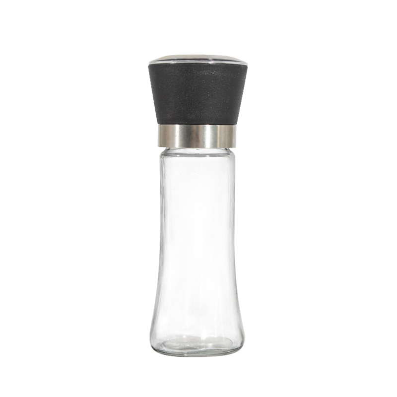 200ml مطحنة زجاجية دائرية فاخرة مع نواة سيراميكية متينة