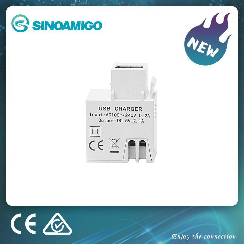 شاحن USB كاينستون، منفذ نوع A ومنفذ نوع C، 1A/2.1A