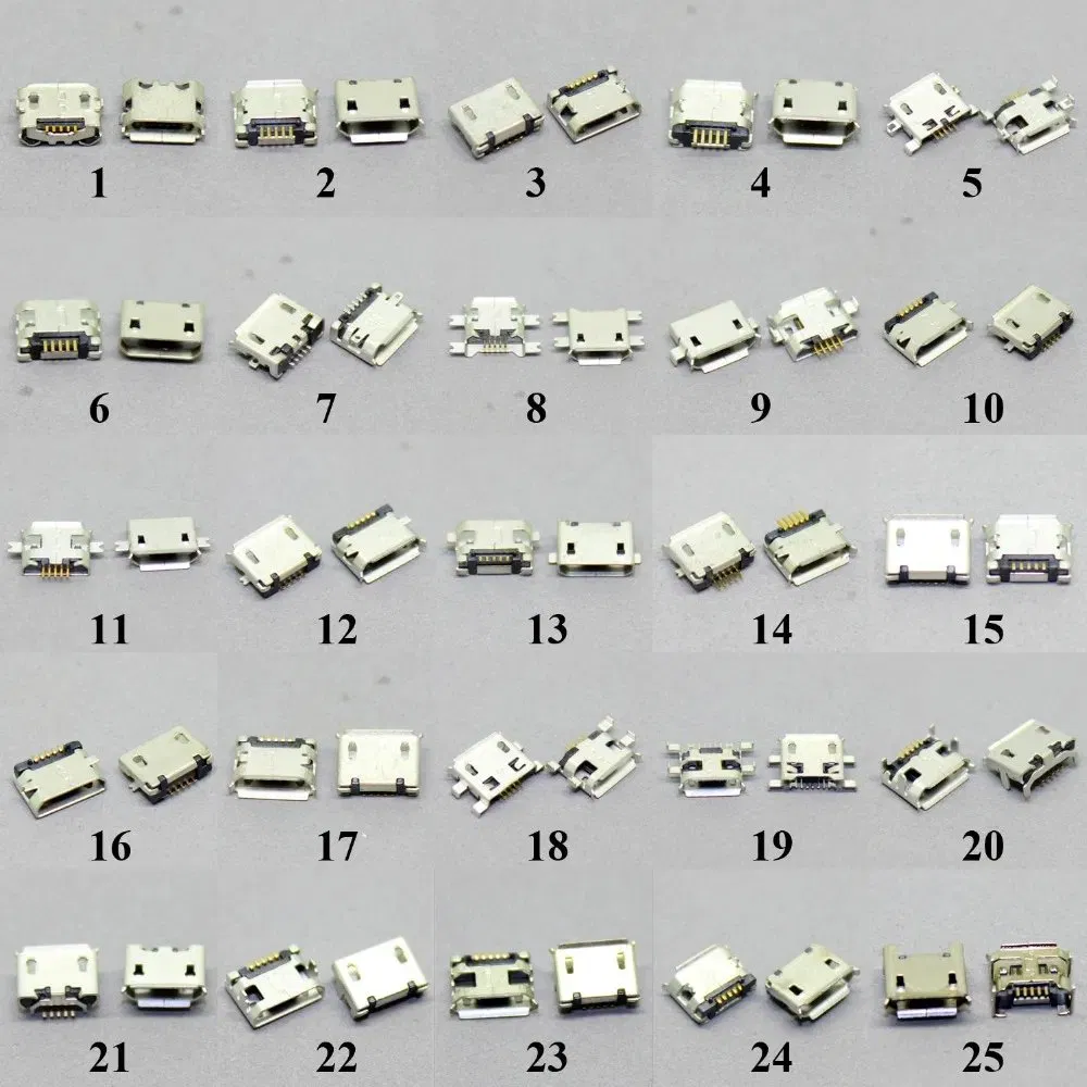 موصل شحن ميناء مايكرو USB 5 وموصل شاحن نوع-C