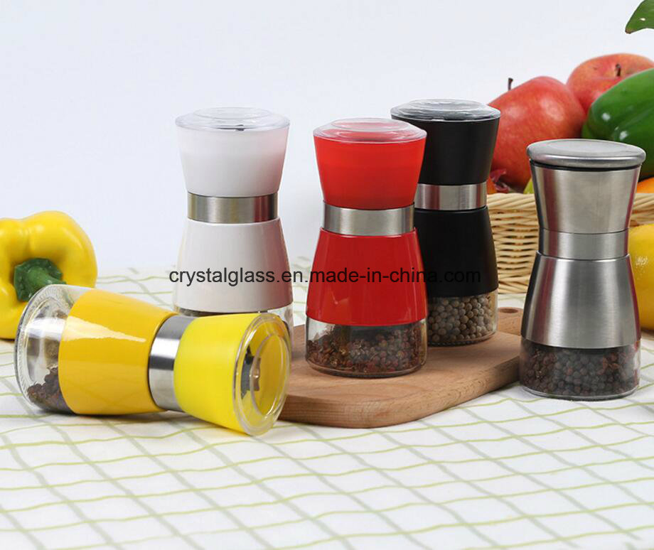 وعاء زجاجي لطحن الفلفل الحار والأعشاب واهتزاز التوابل 150ml
