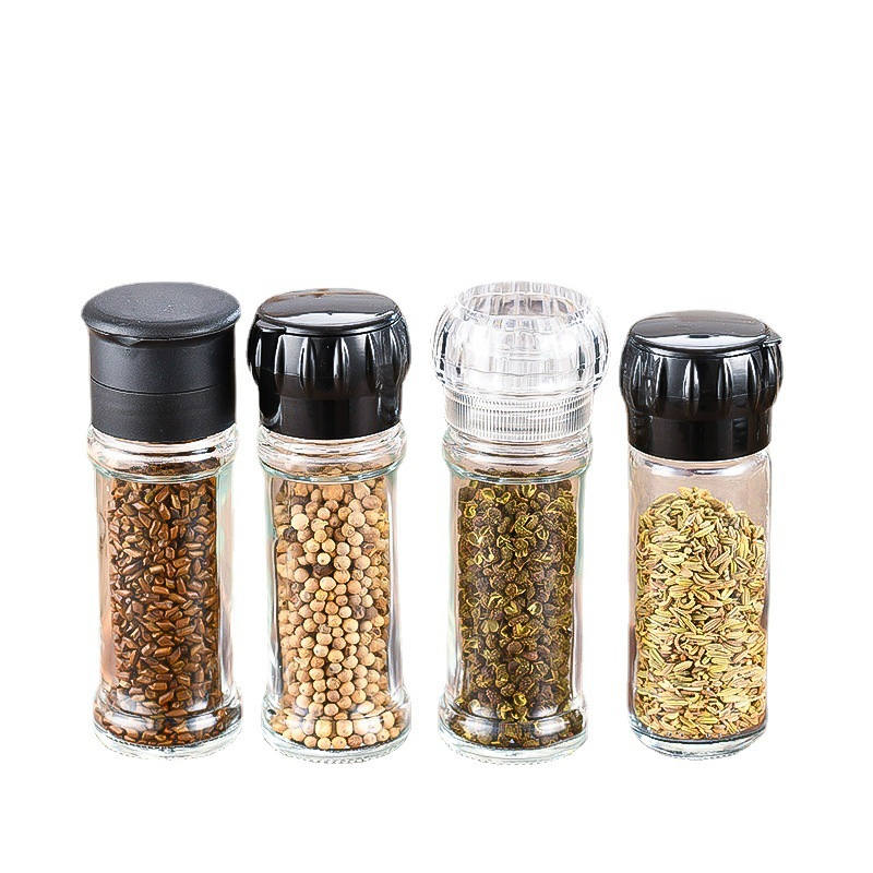 مطحنة توابل سوداء فارغة مع نواة سيراميك وبلاستيك 100ml