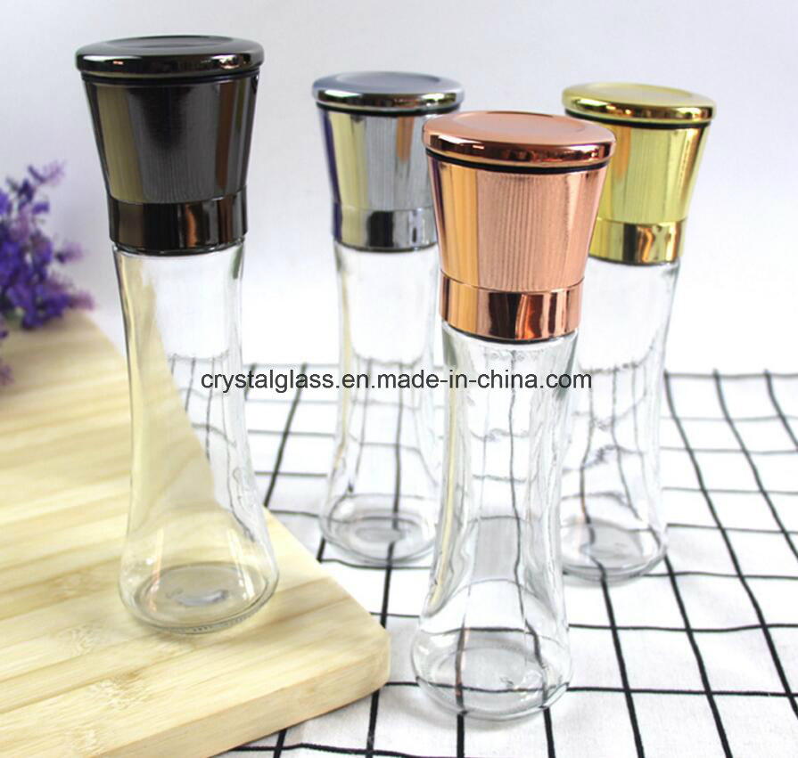 وعاء زجاجي لطحن الفلفل الحار والأعشاب واهتزاز التوابل 150ml