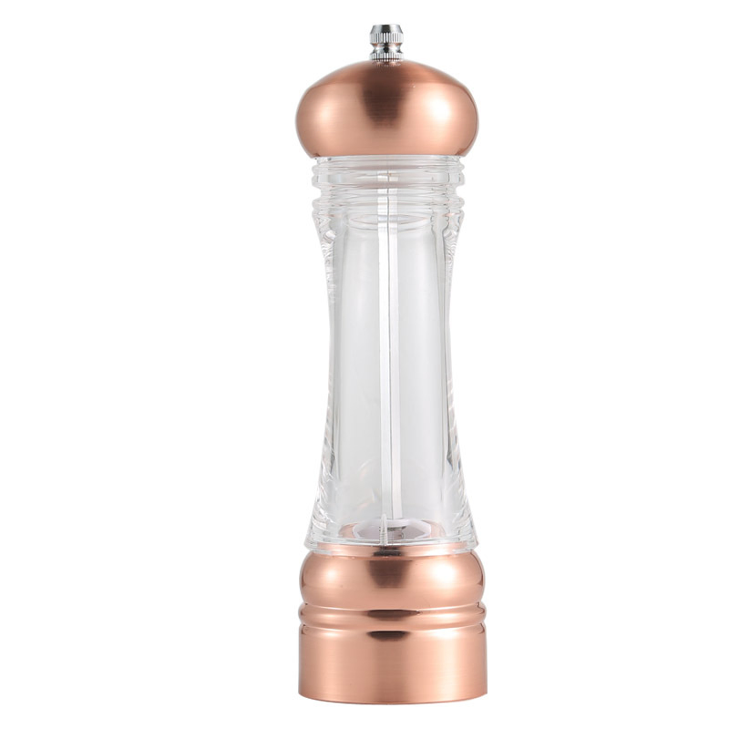 مطحنة ملح وفلفل قابلة لإعادة التعبئة شفافة مع قابلية ضبط الخشونة Wbb18197