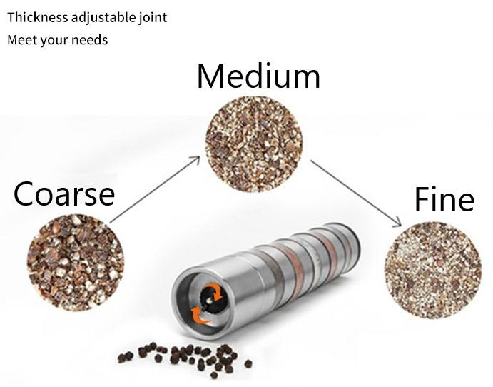 5 in 1 Multi-Functional Stainless Steel Manual Salt and Pepper Grinder Premium Mills