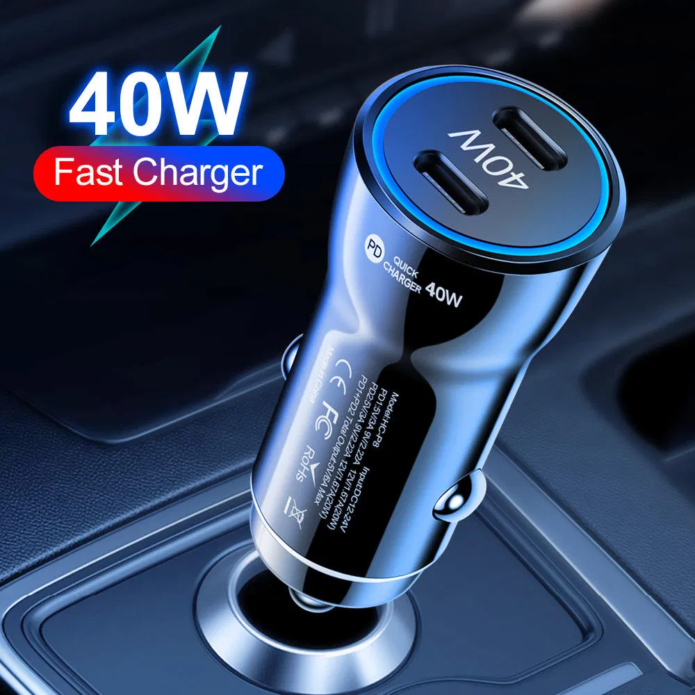 شاحن سيارة سريع ثنائي منفذ USB عالمي للهواتف AI-MICH PD40W