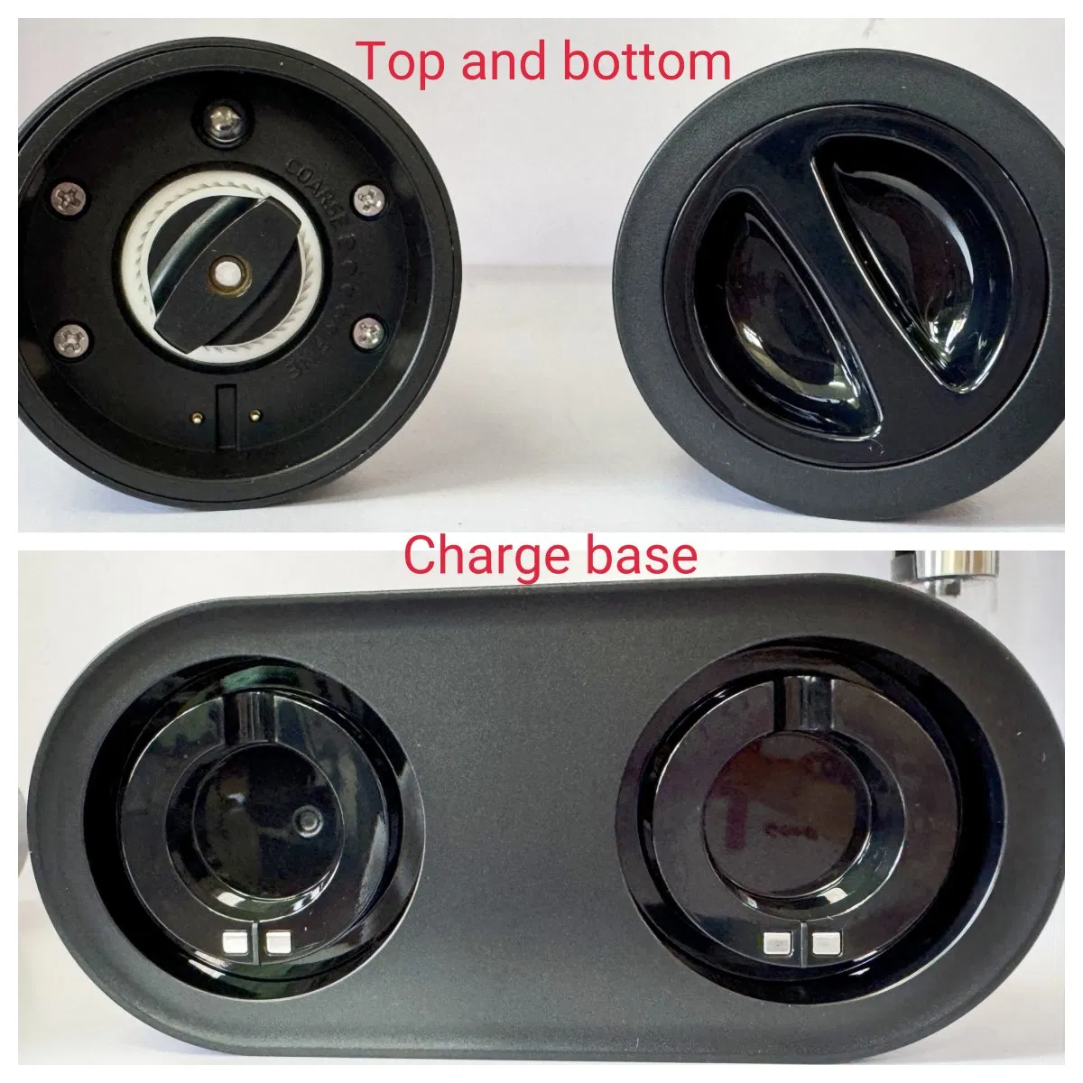 Operação com uma mão 2 Conjunto de moedores elétricos de sal e pimenta recarregáveis por USB automáticos com 110ml grande capacidade