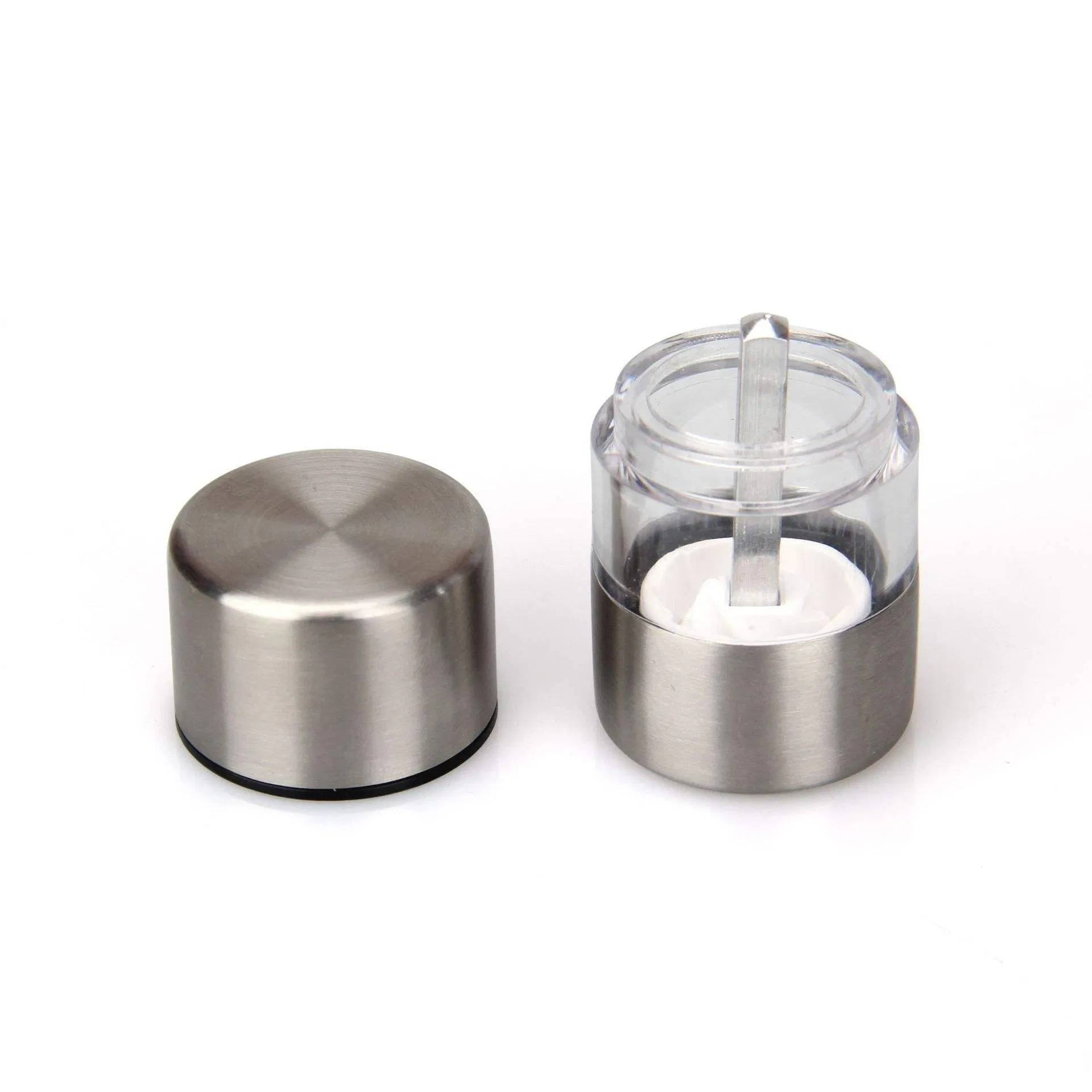 Portable Coarseness Ceramic Small Portable Ceramic Salt &amp; Pepper Shakers Manual Mini Premium Sea Salt and Pepper Grinder Set
