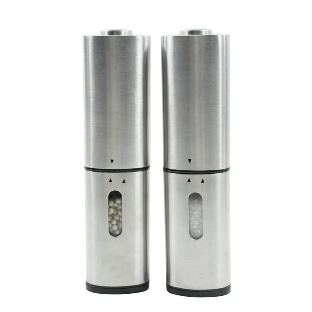Conjunto de Moedores de Sal e Pimenta Elétricos Personalizados com Bateria Ferramentas de Cozinha para Sal e Pimenta